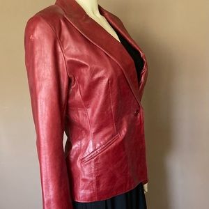 Red leather jacket from Express.